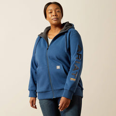 Rebar All-Weather Full Zip Hoodie Women - ENSIGN HEATHER
