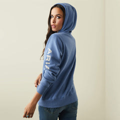 Ariat Logo Hoodie Women - BLUE HEATHER