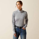 Team EQ 1/2 Zip Pullover Women - ALLOY HEATHER