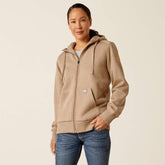 Rebar All-Weather Sherpa Full Zip Hoodie Women - OATMEAL HEATHER