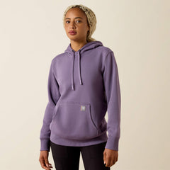 Rebar Lightweight Graphic Hoodie Women - MULLED GRAPE