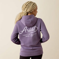 Rebar Lightweight Graphic Hoodie Women - MULLED GRAPE