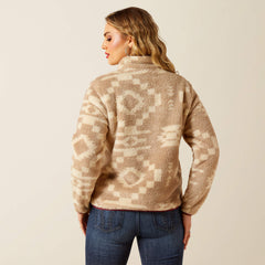 Berber Snap Front Sweatshirt Women - LONE RIDGE PRINT
