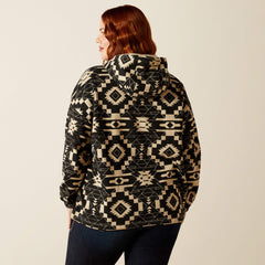 Essential Hoodie Women - BLACK SOUTHWEST PRINT