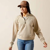 High Noon 1/2 Zip Pullover Women - OATMEAL HEATHER