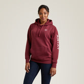 Ariat Logo Hoodie Women - ZINFANDEL