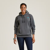 Ariat Logo Hoodie Women - CHARCOAL HEATHER