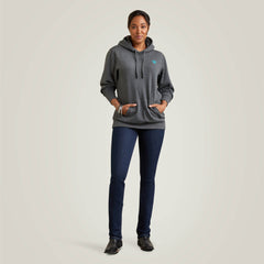 Ariat Logo Hoodie Women - CHARCOAL HEATHER