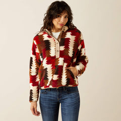 Berber Snap Front Sweatshirt Women - OMBRE TRIANGLES