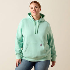 Rebar Lightweight Graphic Hoodie Women - LICHEN