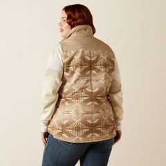 Crius Insulated Vest Women - SAVANNAH TAN/DUNE PRINT