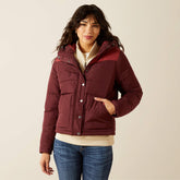 Frontier Puffer Jacket Women - WINDSOR WINE/BURNT RUSSET