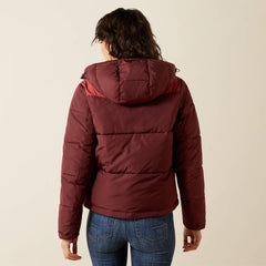 Frontier Puffer Jacket Women - WINDSOR WINE/BURNT RUSSET