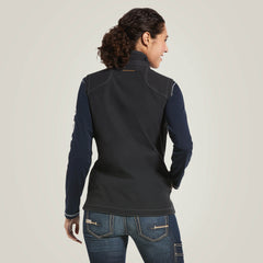Rebar Stretch Canvas Softshell Vest Women - BLACK