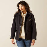 Western Canvas Chore Jacket Women - BLACK