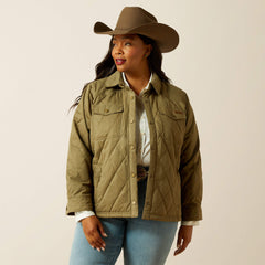Grizzly Quilted Barn Jacket Women - DUSKY GREEN