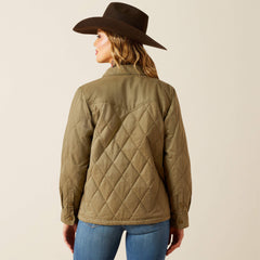 Grizzly Quilted Barn Jacket Women - DUSKY GREEN