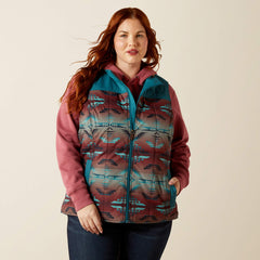 Crius Insulated Vest Women - DRAGONFLY/INEZ BLANKET PRINT