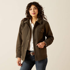 Western Canvas Chore Jacket Women - EARTH