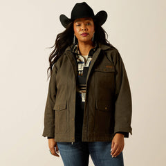 Western Canvas Chore Jacket Women - EARTH
