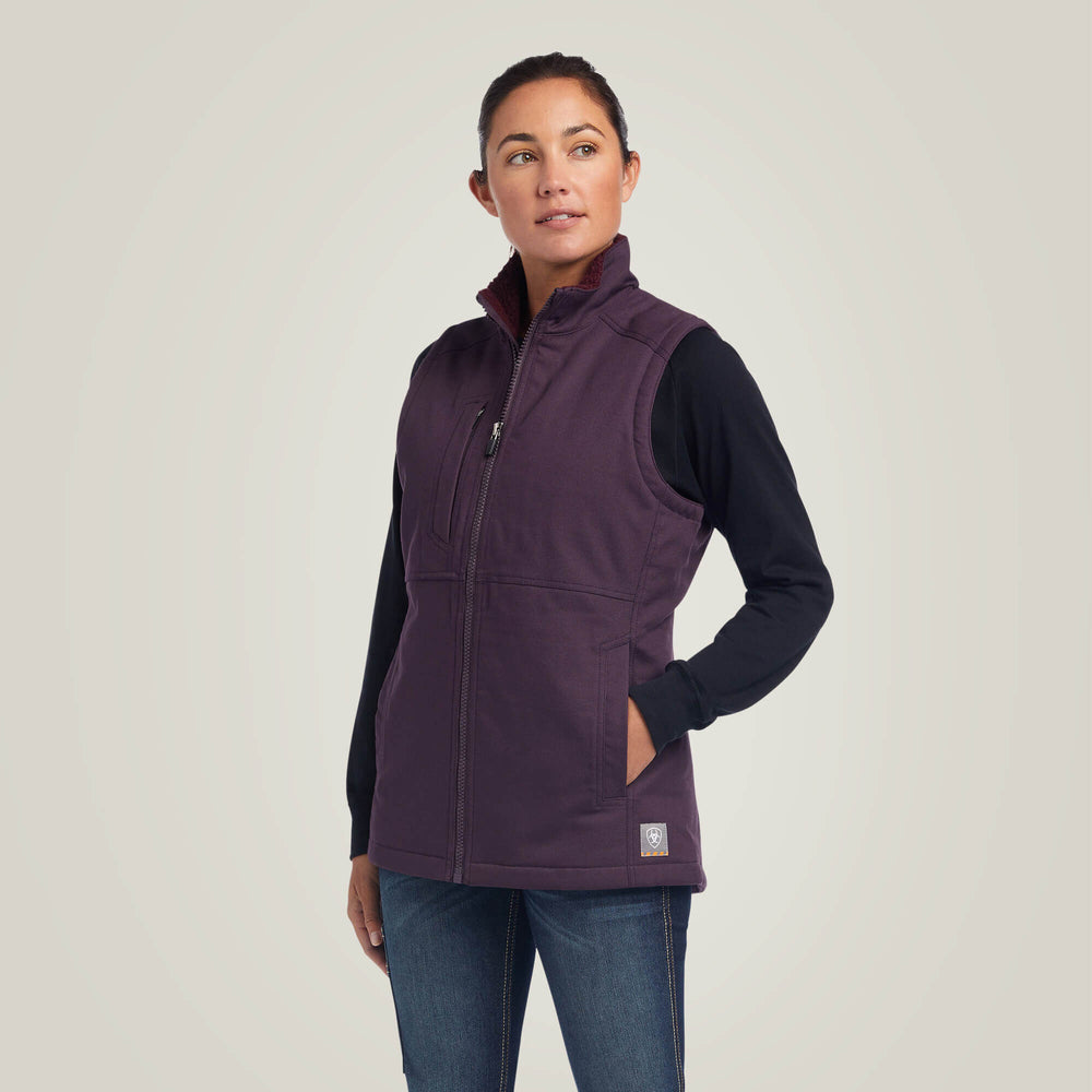 Rebar DuraCanvas Insulated Vest Women - PLUM PERFECT