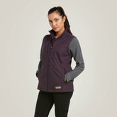 Rebar Stretch Canvas Softshell Vest Women - PLUM PERFECT