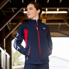 New Team Softshell Jacket Women - NAVY/RED