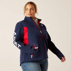 New Team Softshell Jacket Women - NAVY/RED