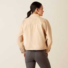 Rebar Cropped Woven Shirt Jacket Women - SMOKE GREY