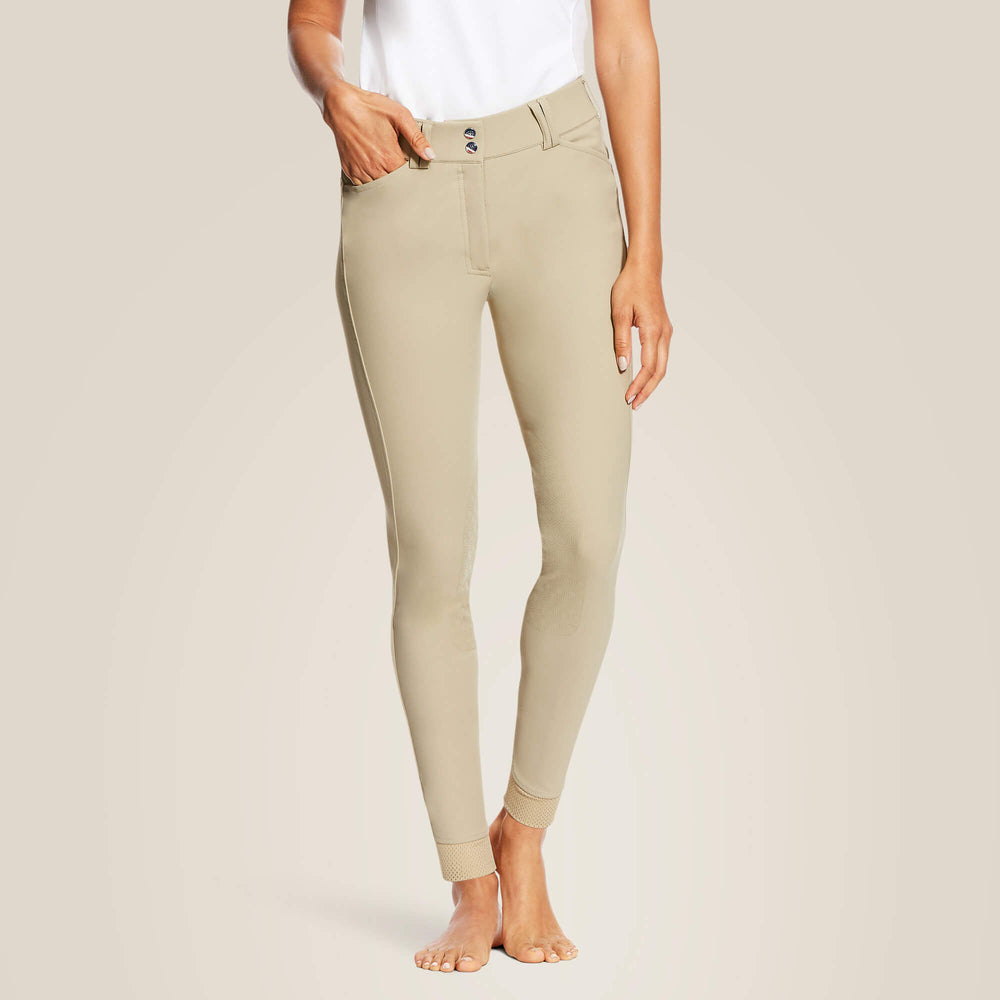 Tri Factor EQ Grip Knee Patch Breech Women - TAN
