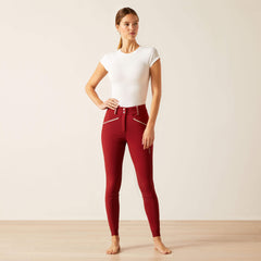 Tri Factor Grace Knee Patch Breech Women - SUN-DRIED TOMATO