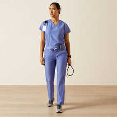Eliza Fashion Scrub Top Women - CORNFLOWER BLUE