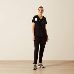 Beth Basic Scrub Top Women - BLACK