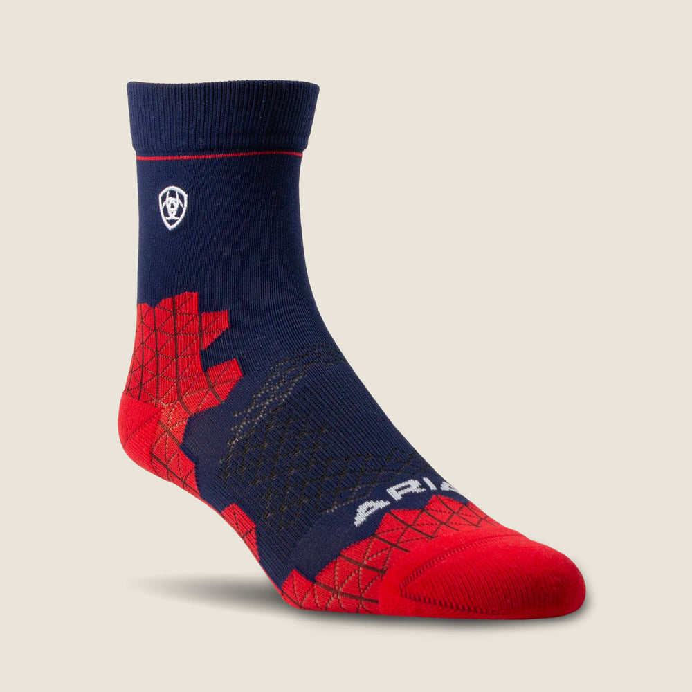 AriatTEK Devon Performance Paddock Sock Women - NAVY/RED
