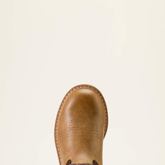 Activate Round Toe Western Boot Kids - COTTAGE/AGED BARK SUEDE