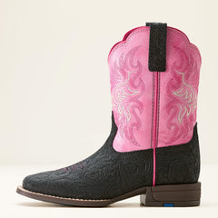 Outrider Kids - BLACK FLORAL EMBOSS/PAINTED PEONY