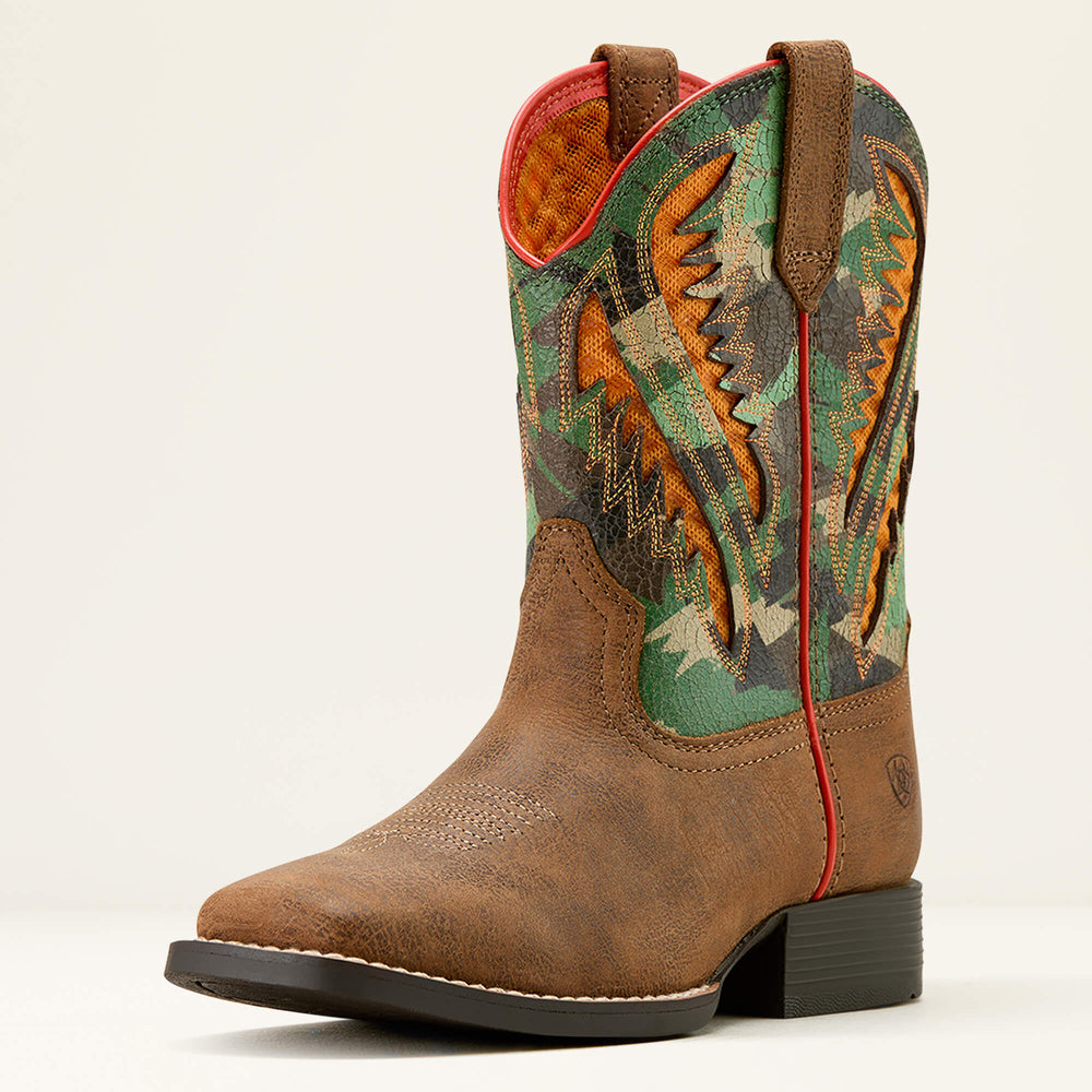 Quickdraw VentTEK Western Boot Kids - TOASTY TAN/BRUSHED CAMO