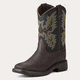 WorkHog Wide Square Toe Boot Kids - BRUIN BROWN