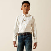 Solid Twill Classic Fit Shirt Kids - WHITE