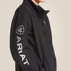 Logo 2.0 Softshell Jacket Kids - BLACK/SILVER
