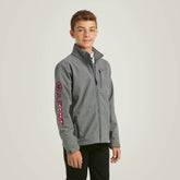 Logo 2.0 Softshell Jacket Kids - CHARCOAL/AMERICANA