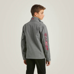 Logo 2.0 Softshell Jacket Kids - CHARCOAL/AMERICANA