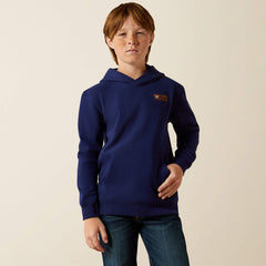 Ariat Woodshop Stack Hoodie Kids - NAVY