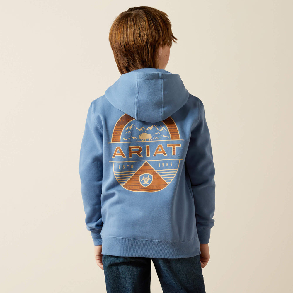 Ariat Sun Valley Circle Hoodie Kids - CORONET BLUE