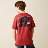 Ariat Buffalo Flag T-Shirt Kids - BRICK RED
