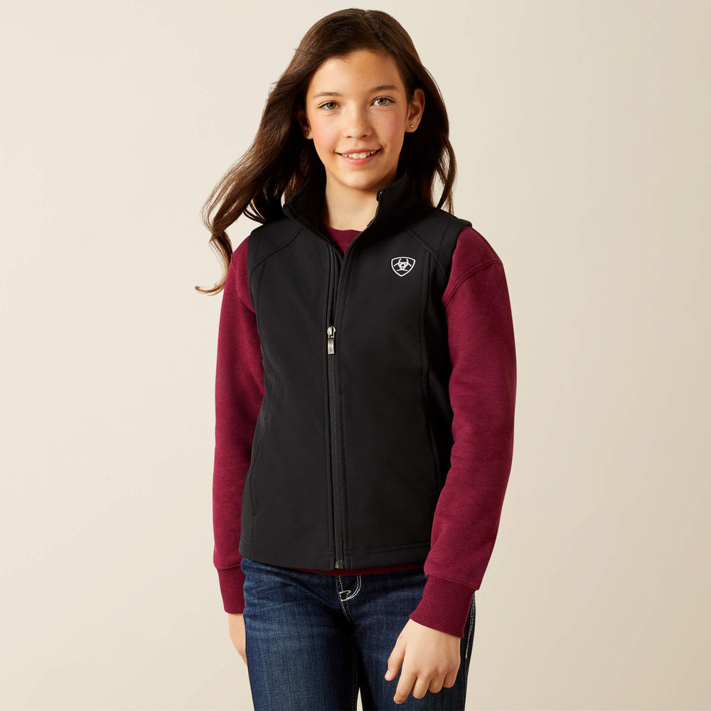 Ariat Logo Softshell Vest Kids - BLACK/SOUTHWEST MINIMAL PRINT