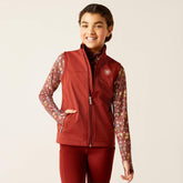 New Team Softshell Vest Kids - FIRED BRICK