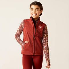 New Team Softshell Vest Kids - FIRED BRICK