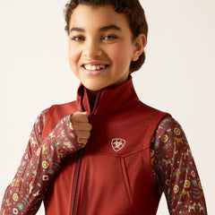 New Team Softshell Vest Kids - FIRED BRICK