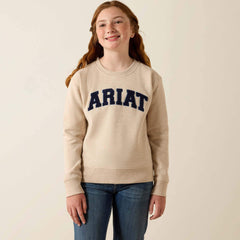 Logo Arch Sweatshirt Kids - OATMEAL HEATHER